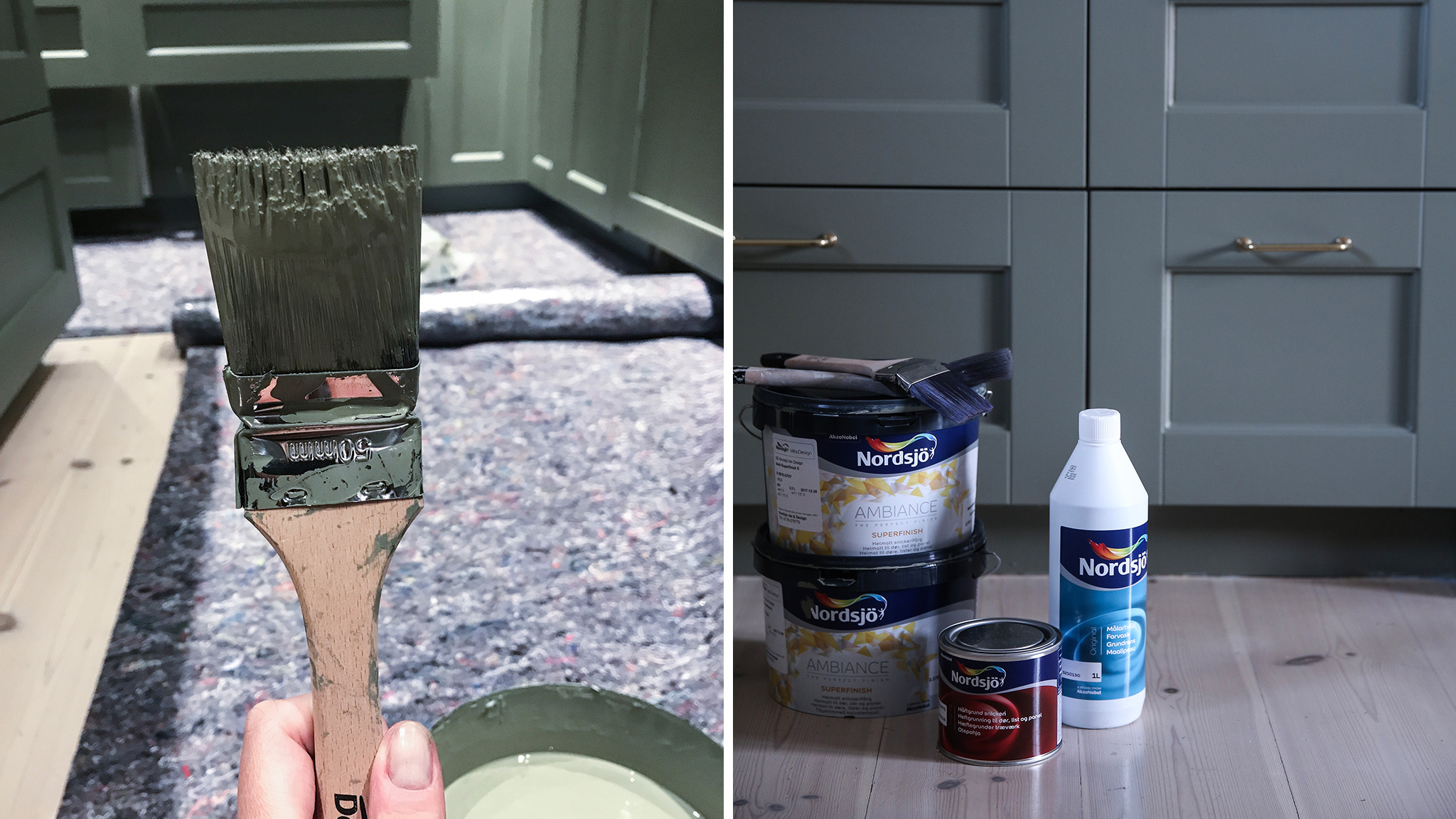 AnnaKubel maler køkken med SuperFinish