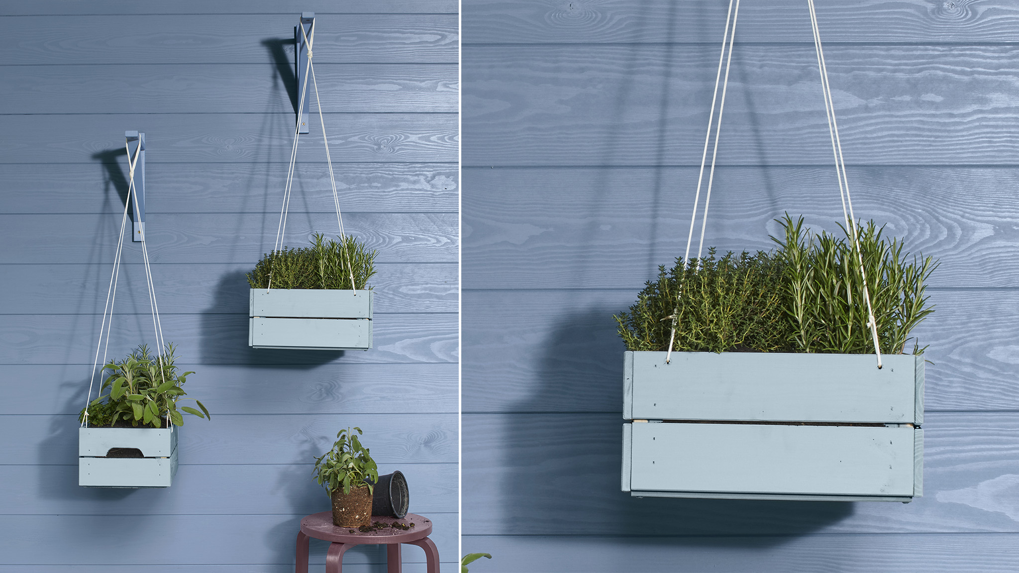 Blå blomster kasse Blå blomster kasse